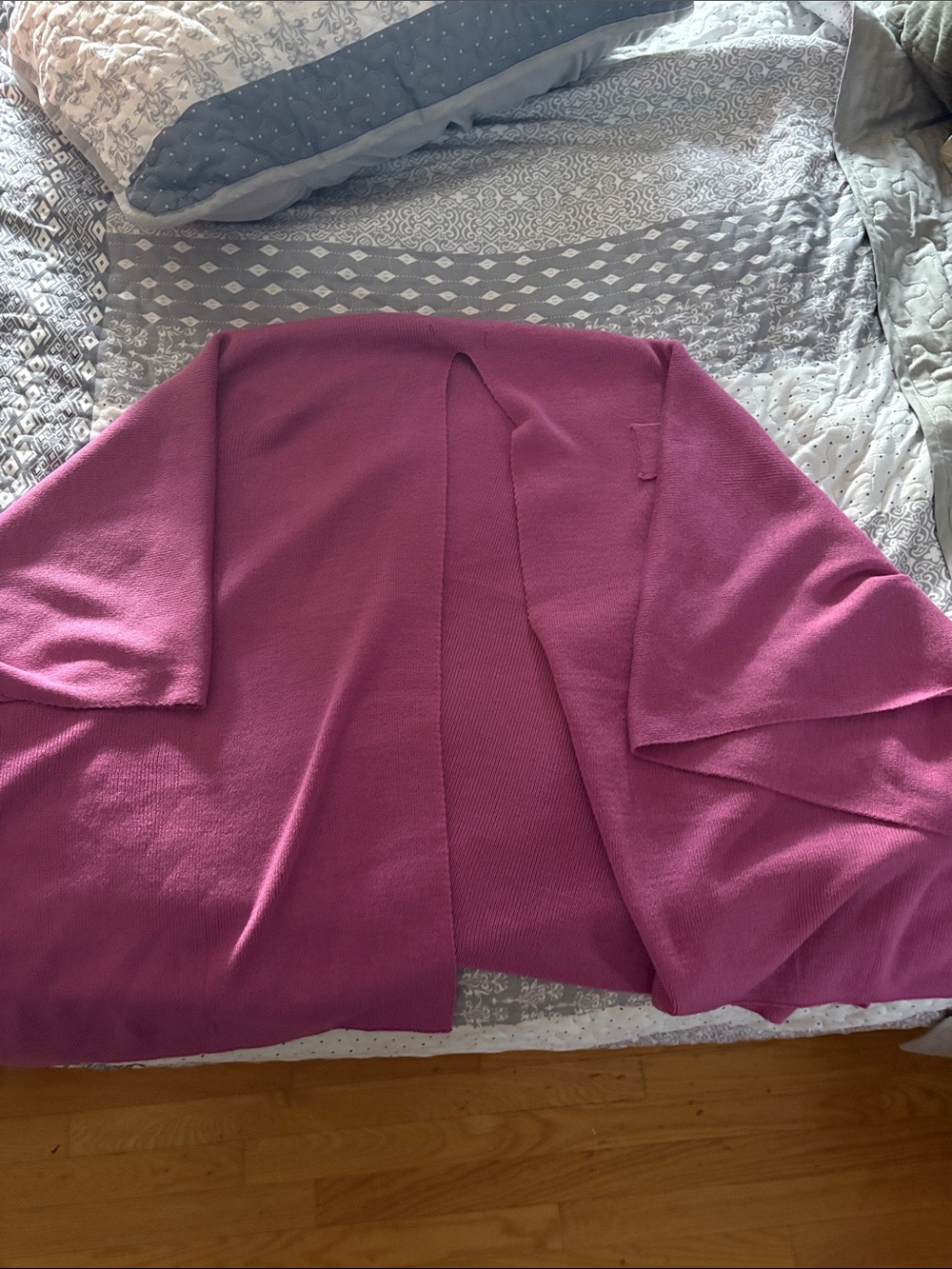 Open-Front Fuchsia Knit Shrug for Women